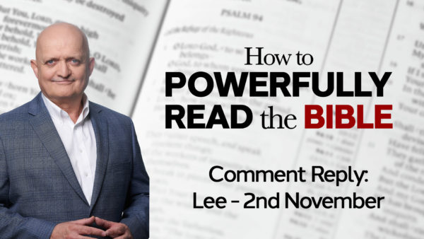 Comment Reply - Lee (2nd November)