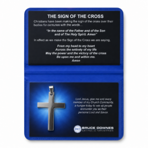 Stainless Steel Cross in Pouch