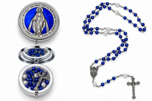 Rosary Beads in Metal Case